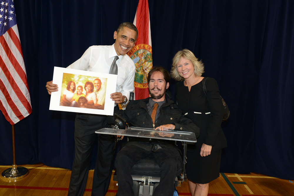 Pres. Barack Obama family portrait presentation